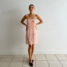 Load image into Gallery viewer, Vintage 1940s mini pink floral slip dress