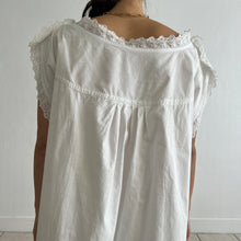 Load image into Gallery viewer, Antique Edwardian white and red cotton dress