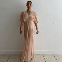 Load image into Gallery viewer, Vintage 1930s light pink silk and lace sheer