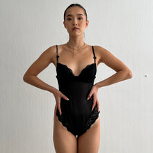 Load image into Gallery viewer, Vintage 80s black lace bodysuit