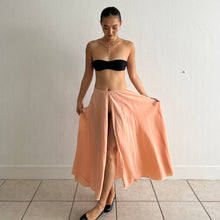 Load image into Gallery viewer, Vintage 1930s silk maxi peach skirt