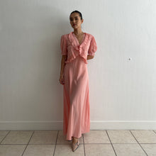 Load image into Gallery viewer, Vintage 1930s pink silk dress