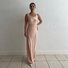Load image into Gallery viewer, Vintage 1930s light peach silk dress
