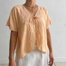 Load image into Gallery viewer, Vintage 1930s silk peach bed jacket