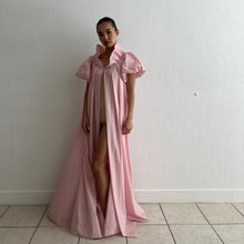 Load image into Gallery viewer, Vintage 1950s pink glamorous robe puffed sleeves