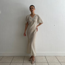 Load image into Gallery viewer, Vintage 1930s light mint green sheer silk dress
