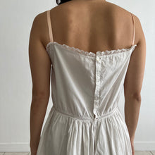 Load image into Gallery viewer, Antique Edwardian white cotton and lace coral straps slip dress
