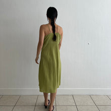 Load image into Gallery viewer, Vintage 30s silk avocado dyed slip dress