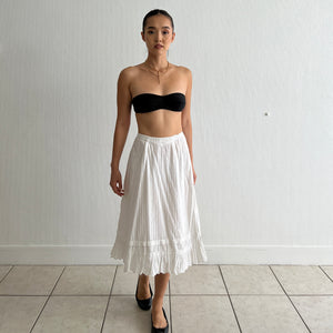 Antique Edwardian midi cotton skirt