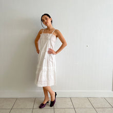 Load image into Gallery viewer, Antique 1920s cotton white dress with side closure