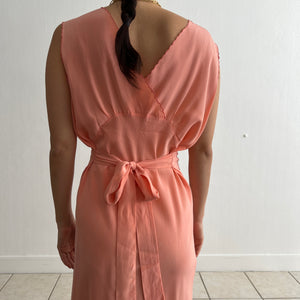 Vintage 1930s silk orange dress