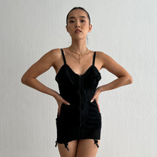 Load image into Gallery viewer, Vintage 50s black bodysuit