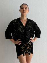 Load image into Gallery viewer, Vintage 1930s black lace blouse