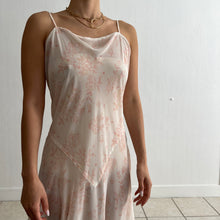 Load image into Gallery viewer, Vintage 1990s white floral sheer slip dress