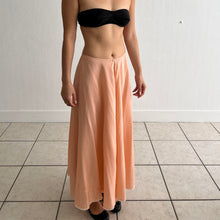 Load image into Gallery viewer, Vintage 1930s silk maxi peach skirt
