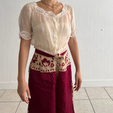 Load image into Gallery viewer, Antique Victorian sheer organza blouse