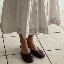 Load image into Gallery viewer, Antique Edwardian purple dots ankle length skirt