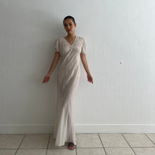 Load image into Gallery viewer, Vintage 1930s silk white dress