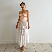 Load image into Gallery viewer, Antique white cotton voile skirt