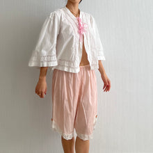 Load image into Gallery viewer, Antique cotton and lace blush bloomers