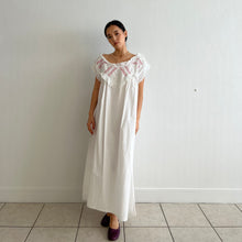 Load image into Gallery viewer, Antique Edwardian white and red cotton dress