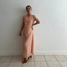 Load image into Gallery viewer, Vintage 1930s silk peach dress