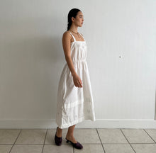 Load image into Gallery viewer, Antique Edwardian butterfly white cotton dress