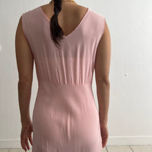 Load image into Gallery viewer, Vintage 1930s pink rayon slip dress