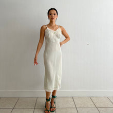 Load image into Gallery viewer, Vintage 1940s green rayon slip dress