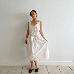 Antique 1920s geometric cotton slip dress