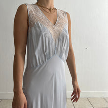 Load image into Gallery viewer, Vintage 1930s light blue silk and lace dress