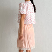 Load image into Gallery viewer, Vintage light pink lace rayon skirt