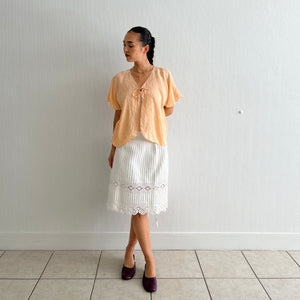 Antique Rare Edwardian cotton crochet skirt