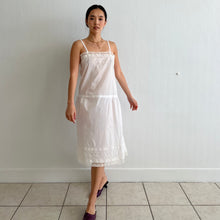 Load image into Gallery viewer, Antique 1920s white cotton batiste dress