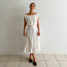 Load image into Gallery viewer, Antique Edwardian ankle length white cotton skirt