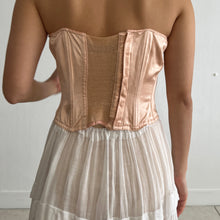 Load image into Gallery viewer, Vintage 1930s silk peach bustier