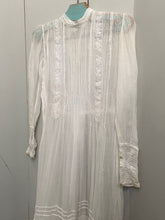 Load image into Gallery viewer, Vintage sheer white antique dress