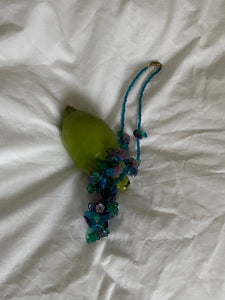 Vintage Venetian glass aquamarine necklace