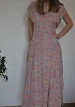 Load image into Gallery viewer, Vintage 60s does 20s floral low waist dress