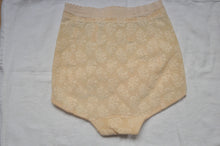 Load image into Gallery viewer, 50s vintage lingerie panties floral satin nude color