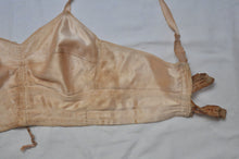 Load image into Gallery viewer, Rare 30s vintage bra French lingerie silk satin peach tones