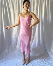 Load image into Gallery viewer, Vintage bubblegum pink rayon slip dress