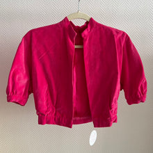 Load image into Gallery viewer, Antique hand dyed silk velvet pink top / jacket