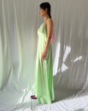 Load image into Gallery viewer, Vintage 1940s apple green maxi slip dress