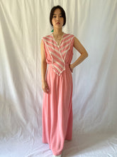 Load image into Gallery viewer, Vintage 1930s silk dress pink polka dot and lace