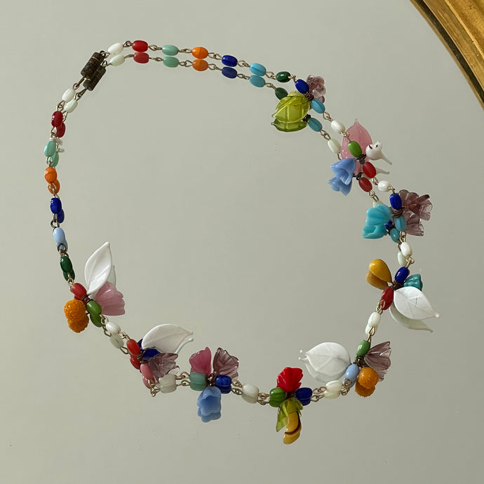 Vintage Venetian Colorful glass necklace