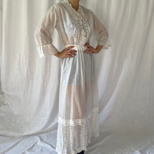Load image into Gallery viewer, Antique Edwardian lawn dress cotton lace