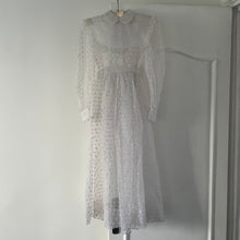 Load image into Gallery viewer, Antique white organza heart embroidery pattern dress