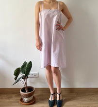 Load image into Gallery viewer, Antique 20s cotton lilac dyed mini dress