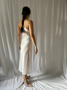 1940s white slip dress